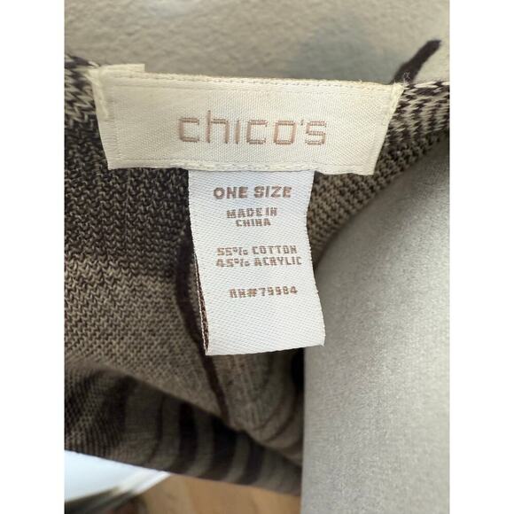 Chicos Animal Print Wrap Cotton Blend - Picture 6 of 6
